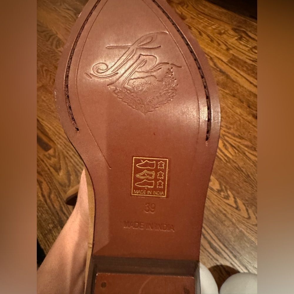 Free People Roundhouse Stitch Suede Embroidered Western Cowboy Boots US 9 / 39 - Picture 3 of 7